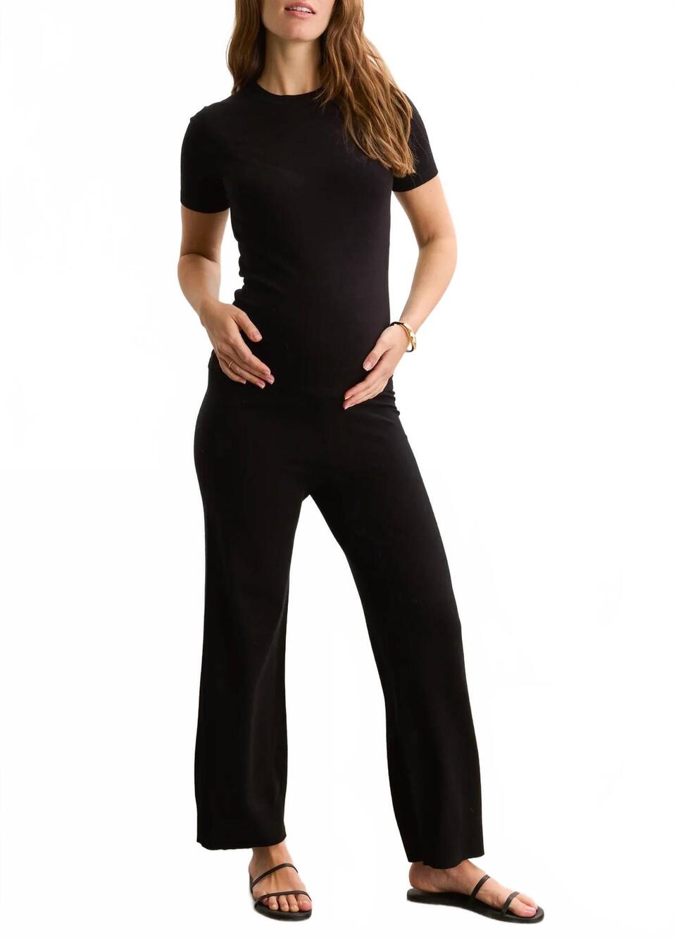 NEW HATCH maternity softsculpt sweater tee in black
